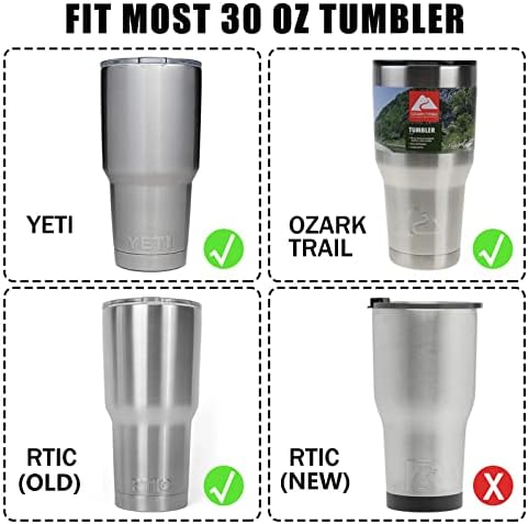 D · S 30 גרם כוסת כוס התואמת ל- Yeti Rambler Tumbler, ידית אחיזה קלה אנטי-החלקה לשימוש חוזר המתאימה לרוב כוס 30 גרם,