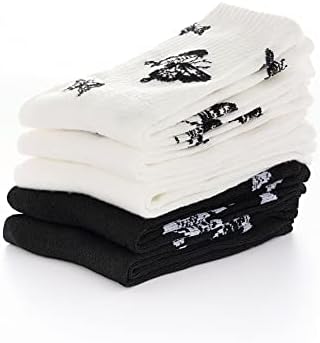 WDIRARA's 5 זוגות פרפר פרפר הדפס גרפי גרביים גרביים סרוגים גרביים