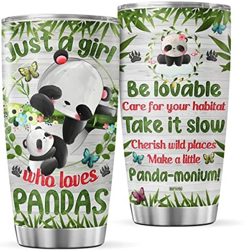 9gift4you panda קפה כוס ספל נסיעות עם מכסה מתנות ליום הולדת חמודות לנשים בנות בני נוער חברים ילדים אמא מבודדת כוס ואקום