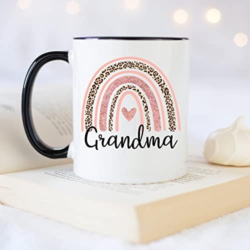 יוניק מעצבת סבתא ספל, 11 אונקיות, ספל קפה של סבתא ליום הולדת מהנכדים, לראשונה מתנות סבתא, קידמה להודעת הריון של סבתא,