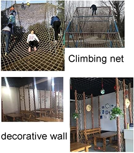 Ouyoxi Hemp Rope Net - ילדים בטיחות נטו מדרגות מדרגות עיצוב קנבוס חבל נטו חובה כבד מטען נטו חיצוני ערסל הגנה על גדר