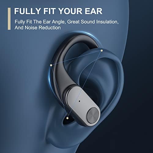 קינגסטאר אוזניות אלחוטיות, אוזניות Bluetooth עם מיקרופון פועל אימון אוזניים, אוזניות אלחוטיות אמיתיות IPX7 אטום אוזניות