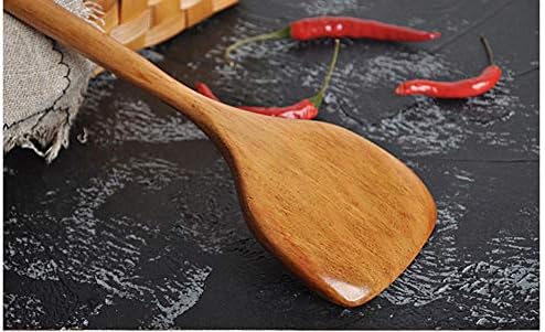 סקופ ארוך אורז יד חפירה עץ עץ ווק כלי מטבח בישול מטבח מרית ללא מקל ， בר אוכל מחצלות לשולחן מטבח