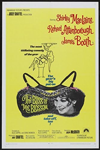 Bliss of Mrs. Blossom - 27x41 פוסטר סרט מקורי גיליון אחד מקופל 1968 Sirley Maclaine