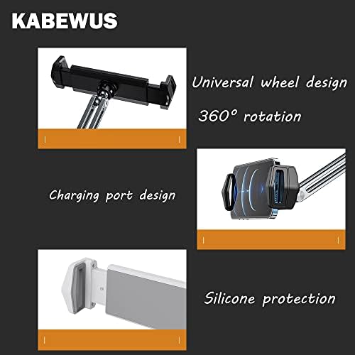 טבליות Kabewus Stand מתכוונן רב-זווית מתכווננת 5 ציר ציר מתקפלת מתקפלת סגסוגת סגסוגת סגסוגת טבליות תמיכה בווידיאו סוגר